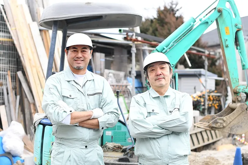 土木工事の現場作業スタッフ